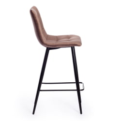 Барный стул CHILLY (mod. 7095пб ) ткань/металл, 53x44x94 см, высота до сиденья 66 см, коричневый barkhat 12/черный