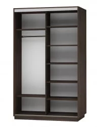 Шкаф-купе двухдверный Экспресс Дуо Элемент 1400х2200х Венге / 1400х2200h