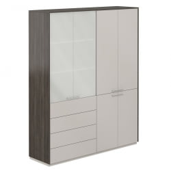 Шкаф высокий двойной Atlas NZ-0321+NZ-0332.BT.GS Бренсон Трюфель Серый камень Шкаф высокий двойной Atlas NZ-0321+NZ-0332.BT.GS Бренсон Трюфель Серый камень