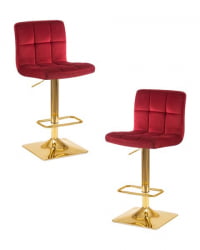 Стул барный DOBRIN GOLDIE (бордовый велюр (MJ9-43)) 2 шт