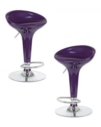 Стул барный ДОБРИН БОМБА (фиолетовый металлик) 2 шт / DOBRIN BOMBA