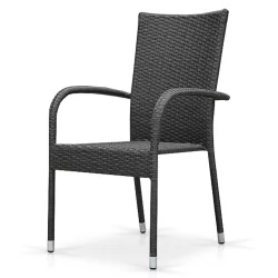 Плетеный стул из искусственного ротанга AFM-407G grey Плетеный стул из искусственного ротанга AFM-407G grey