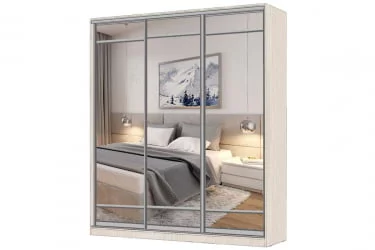 Шкаф-купе 3-х дверный Виктория 2000х584х2300, Бодега светлая 20ДЗЗЗДЗЗЗДЗЗЗ-Бс 310-2359