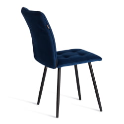 Металлический стул Bari LT, велюр, Blue (синий), 41х55х89 см
