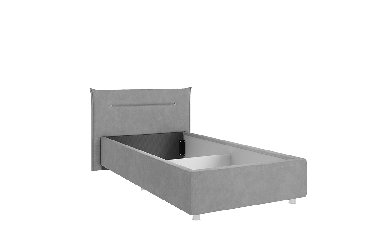 Кровать 0.9 Альба КМ0.9-16 топаз (велюр)