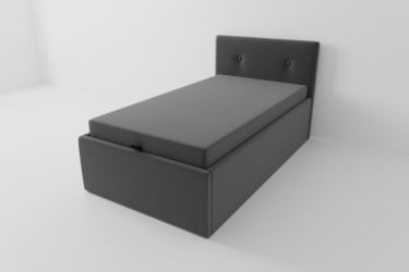 Детская кровать Екатеринбург с подъемным механизмом и матрасом Цвет фасада: Серый; Материал фасада: ЛДСП; Спальное место: 800х1600 