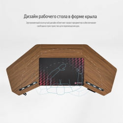 Геймерский стол Еурека ERK-EGD-ES63-WN, орех / Eureka