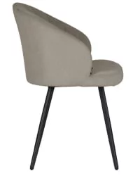 Стул обеденный ДОБРИН НАОМИ (ЭМАЛЬ ЧЕРНЫЙ МУАР велюр Катаниа Кокоа) / DOBRIN NAOMI Catania Cocoa)