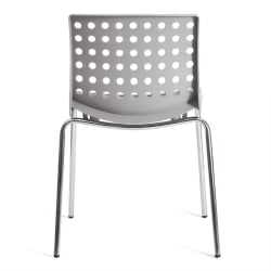 Стул SKALBERG (mod. C-084-A) металл/пластик, 46 х 56 х 79 см, Grey (серый) / Chrome (хром)