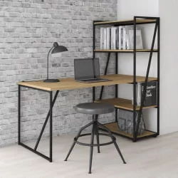 Стол компьютерный LOFTIS LMST 1515 Дуб Бофорд/Черный