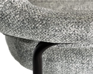 Стул барный ДОБРИН CХАРЛЙ БЛАCК (светло-серый твид (ЛЕО04)) 2 шт / DOBRIN CHARLY BLACK (LEO04))