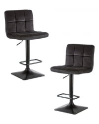 Стул барный ДОБРИН ДОМИНИC (черный велюр (МДЖ9-101)) 2 шт / DOBRIN DOMINIC (MJ9-101))