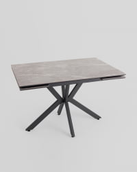 Стол раскладной Мармер 120-180*80*76 см керамика антрацит / Marmer