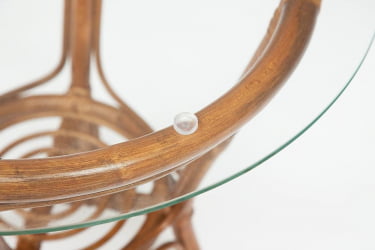 Комплект ( диван + 2 кресла + стол со стеклом ) /с подушками/ ротанг, кр:61х67х78,5см, дв:108х66х78,5см, ст:D60х56,5см, coco brown (коричневый кокос)