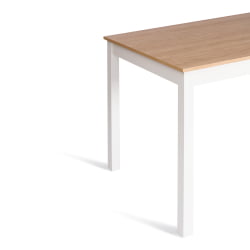 Обеденный комплект Хадсон (стол + 4 стула)/ Hudson Dining Set (mod.0103) МДФ/тополь/меламин, стол: 118х74х73 см, стул: 42,5x46,5x93,5 см, White (Белый) / Natural
