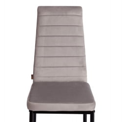 Стул Easy (mod. JSC02-1) металл, флок, 41 х 52 х 96 см, Light grey (светло-серый) HLR14 / черный Стул Easy (mod. JSC02-1) металл, флок, 41 х 52 х 96 см, Light grey (светло-серый) HLR14 / черный