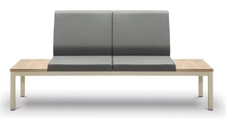 Диван тройной со столиком Норман 3А/С+А+А+С Светло-серый/Бук