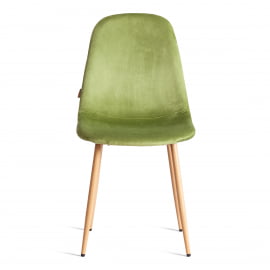 Стул для кухни BREEZE (mod. JSC-58) Велюр/металл , 44 х 53 х 86 см, Green (зеленый) HLR54 / натуральный