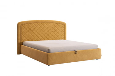 Кровать 1.6 Сильва 2 с подъем. механизмом ЗП.КМ1.6-18 медовый (велюр) / ZP.KM1.6-18