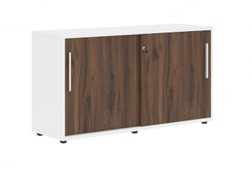 Шкаф с дверьми-купе ЕДИС ЕЛC 1343 Дуб Денвер темный Белый Белый / EDIS ELC