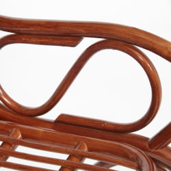 Кресло-качалка VIENNA (разборная) / без подушки / ротанг top quality, 58x133x102 см, Pecan (орех)