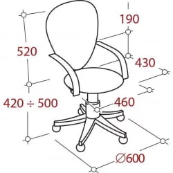 Кресло EChair-304 TC Net 329254 Черно-синее