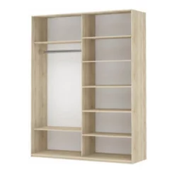 Шкаф-купе двухдверный Прайм 1400 Зеркало/Зеркало Дуб сонома