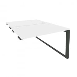 Стол-приставка двойной на О-образном м/к к опорым элем. ОНИКС О.МО-Д.СПР-2.8 Белый Бриллиант/Антрацит / ONIX O.MO-D.SPR-2.8