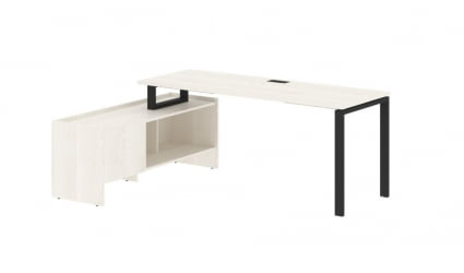 Стол с тумбой EDIS EUCT 19614 Ясень Траун Черный