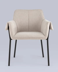 Кресло лаунж Бесс рогожка Бежевый