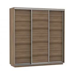 Шкаф-купе без зеркал Экспресс Трио Элемент 2100х2200х Ясень шимо тёмный / 2100х2200h