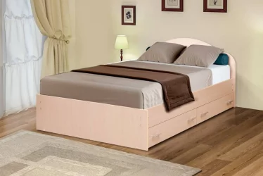 Кровать с ящиками на уголках №3 ЛДСП 1800*2000 Дуб молочный