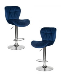 Стул барный DOBRIN BARNY (синий велюр (MJ9-117)) 2 шт