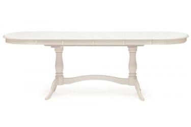 Стол раскладной Siena ( SA-T6EX2L ) дерево гевея/мдф, 150+35+35х80х75см, ivory white (слоновая кость 2-5)