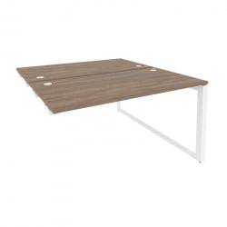 Стол-приставка двойной на О-образном м/к к опорым элем. ОНИКС О.МО-Д.СПР-3.7 Дуб Аризона/Белый / ONIX O.MO-D.SPR-3.7