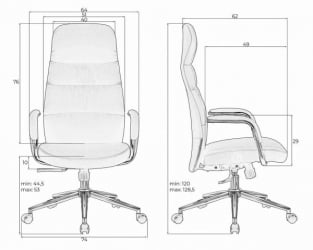 Офисное кресло для руководителей ДОБРИН НЕРО (черный (РКСТ051-21)) / DOBRIN NERO (RXT051-21))