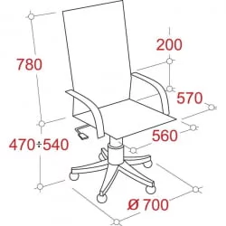 Кресло руководителя Echair-545 ML 425118 Черное