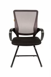 Кресло для посетителей CHAIRMAN 969 В (V)сетка серая/ткань черная