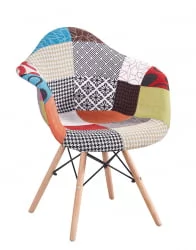 Стул Еамес ДСВ ткань Пэчворк / Eames DSW