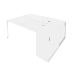 Рабочая станция с опорным шкафом-купе Метал Сйстем Б.РС-СШК-1.4 Белый / Metal System