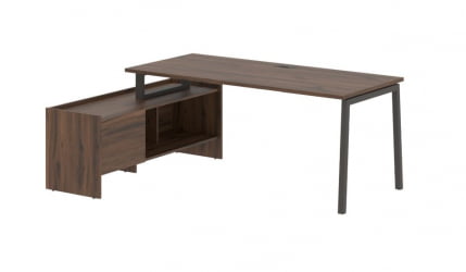 Стол с тумбой ЕДИС ЕЛCТ 19814 Дуб Денвер темный Мокко / EDIS ELCT