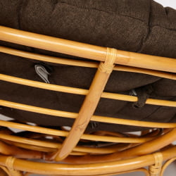 Кресло PAPASAN 23/01 W /с подушкой/ диаметр подушки 125 см, 115х101х104 см, Honey (мед), ткань Коричневый, 3М7-147