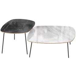 Стол журнальный Тип 2 высокий Камень Пьетра чёрный