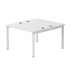 Бенч-система на 2 места на металлокаркасе, опоры 90 гр Еверпроф ЕВО 254С018 Белый / Everprof EVO 254S018