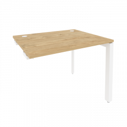 Стол-приставка на П-образном м/к к опорным элементам ОНИКС О.МП-СПР-1.8 Тиквуд Светлый/Белый / ONIX O.MP-SPR-1.8