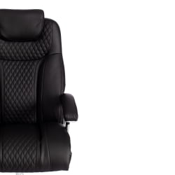 Кресло офисное Труст (макс) кож/зам, черный/черный стеганный/черный, 36-6/36-6/36-6/06 / Trust (max)