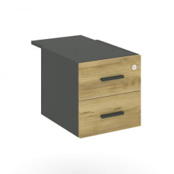 Тумба подвесная с двумя ящиками CONCEPT CN.PT-004 B/W Дуб Винченцо Антрацит