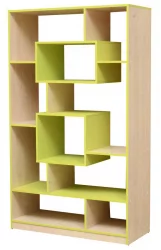 Стеллаж Юниор-11.1 Дуб молочный/Лайм
