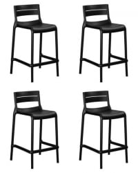 Стул полубарный DOBRIN NESSA (черный (B-03)) 4 шт