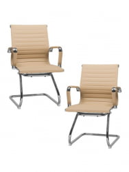 Офисное кресло для посетителей ДОБРИН CОДЙ (бежевый) 2 шт / DOBRIN CODY